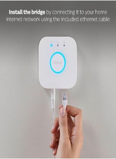 Philips hue Philips Hue Bridge - Unlock the Full Potential of Hue - Multi-Room and Out-of-Home Control - Create Automations and Zones - Secure, Stable Connection Won't Strain Your Wi-Fi - Works with Voice, Matter  - Image 3