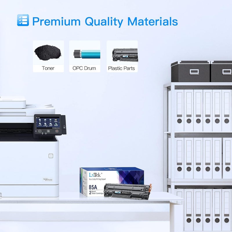 خرطوشة حبر بديلة متوافقة مع لـ HP 85A CE285A للاستخدام مع طابعات Laserjet Pro P1102W و Laserjet Pro P1109W و M1212NF (أسود، عبوة من قطعتين) - Image 3