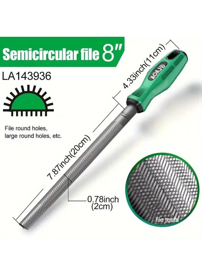 LA143936 File Set High Hardness Grinding Tool Includes Flat Triangle Square Half Round Files - Image 1