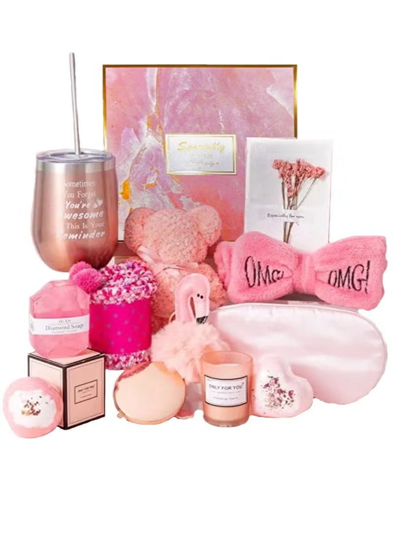 SKT Shiketro Gifts Basket for Women - Birthday Gift Box Set Contains 13 Items Inspirational Gift,Relaxing Spa Care Package for Women Friendship,Friend Gifts for Women - Image 5