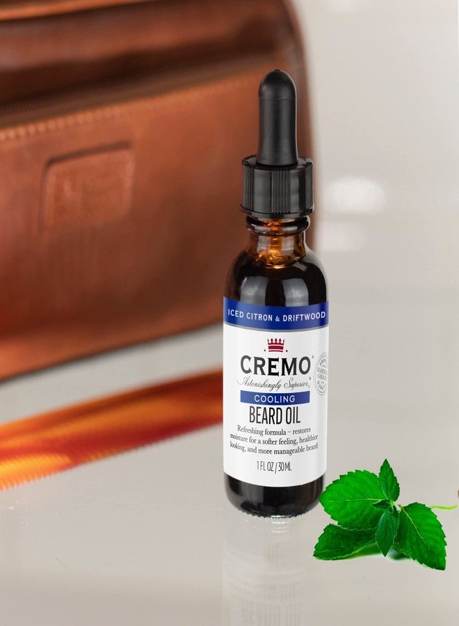 Cremo Beard Oil, Iced Citron and Criftwood,1 fl oz - Restore Natural Moisture and Soften Your Beard To Help Relieve Beard Itch - Image 3