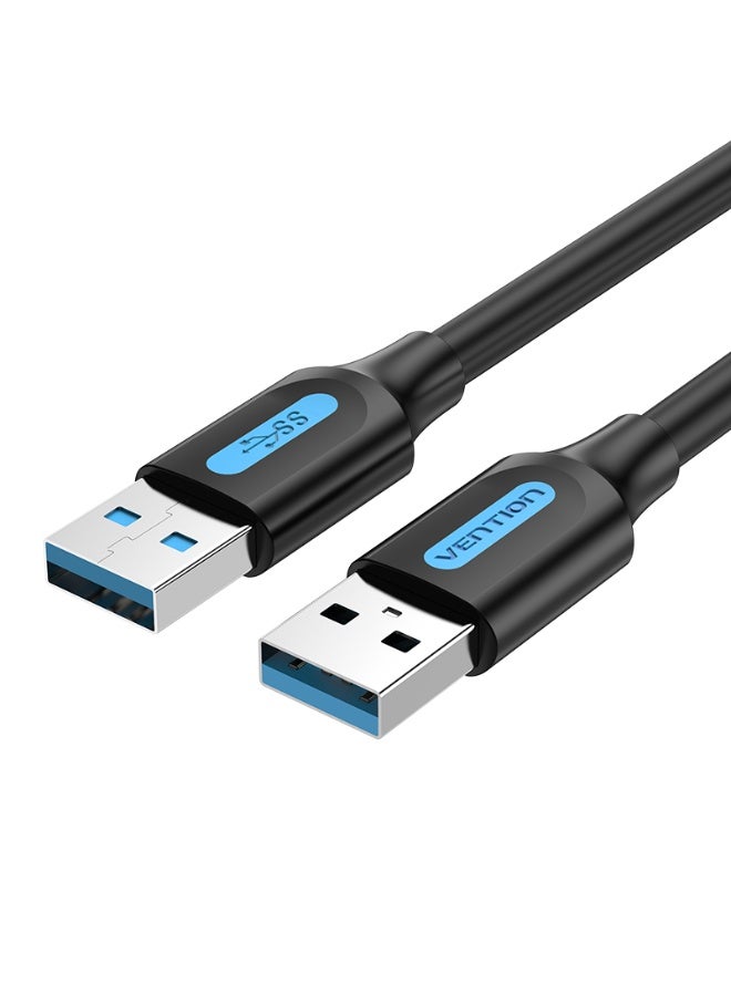 VENTION USB 3.0 A Male to A Male  Cable 0.5M Black PVC Type Model - Image 1