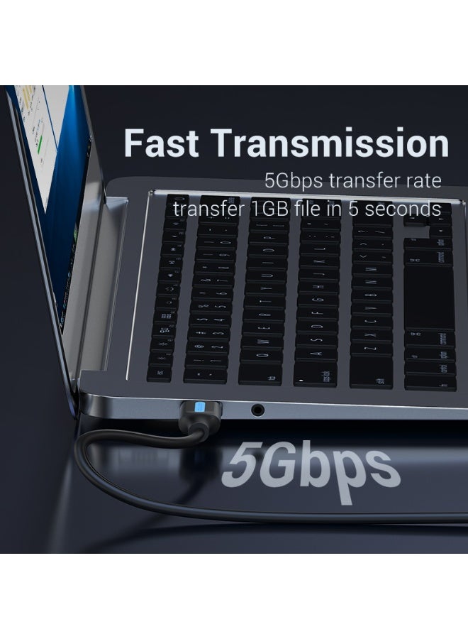 VENTION USB 3.0 A Male to A Male  Cable 0.5M Black PVC Type Model - Image 4