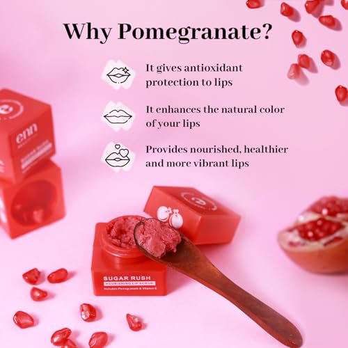 ENN Sugar Rush Nourishing Lip Scrub | Removes Dead Skin Cells | Beeswax | Lightens Dark Lips | Exfoliator | Raw Sugar | Natural | For Men & Women | 6gm - Image 3