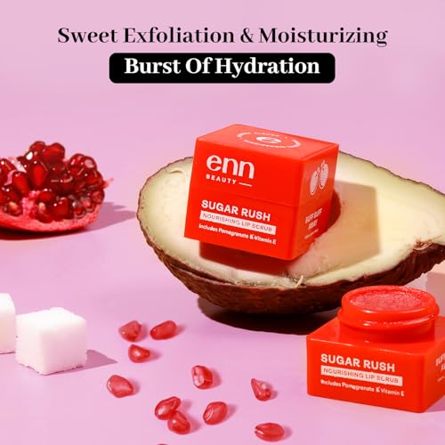 ENN Sugar Rush Nourishing Lip Scrub | Removes Dead Skin Cells | Beeswax | Lightens Dark Lips | Exfoliator | Raw Sugar | Natural | For Men & Women | 6gm - Image 2