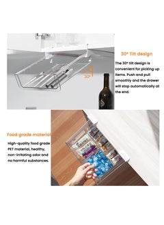 Y&D Under Shelf Pull Out Drawer with Removable Divider, Cabinet Organizer Hanging Storage Baskets, Durable BPA Free Plastic for Closet, Kitchen Pantry and Accessories  - Image 5
