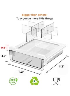 Y&D Under Shelf Pull Out Drawer with Removable Divider, Cabinet Organizer Hanging Storage Baskets, Durable BPA Free Plastic for Closet, Kitchen Pantry and Accessories  - Image 2