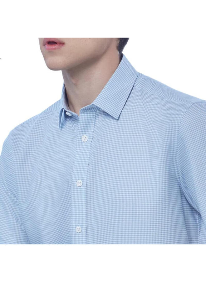 Youngor Men'S Shirt Summer Youth Men'S Business Casual Short Sleeve Shirt Bean Green Plaid 42 - Image 3