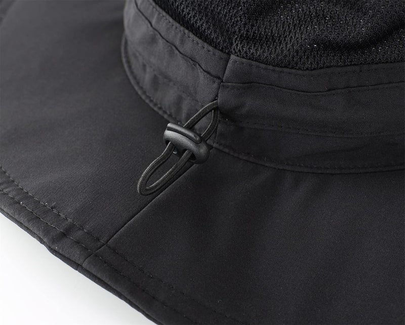 Connectyle Women's UPF 50+ Safari Sun Hat Breathable UV Protection Fishing Hat (Black) - Image 5