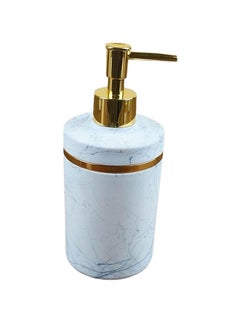 Generic Five-piece bathroom toiletries set (white marble with round golden frame)  - Image 2