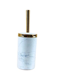 Generic Five-piece bathroom toiletries set (white marble with round golden frame)  - Image 5