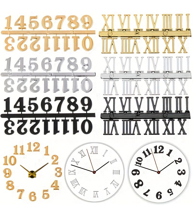 قطع الساعة الذهبية الأرقام العربية DIY Accessories - Image 1