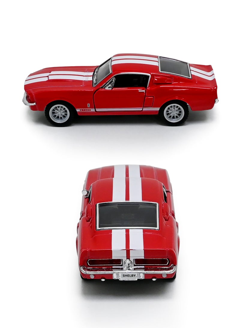 Kinsmart سيارة شيلبي GT-500 موديل 1967 مصنوعة من المعدن المصبوب ومزودة بأبواب قابلة للفتح والسحب للخلف - Image 2