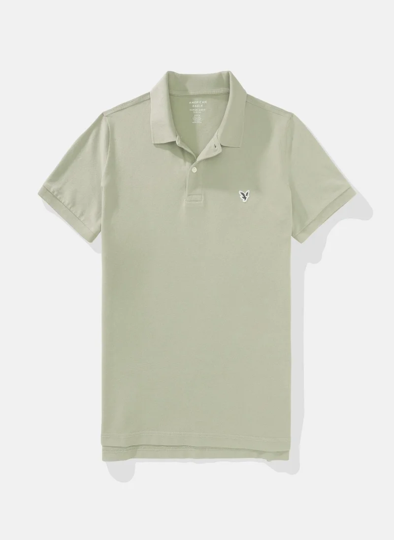 امريكان ايجل Logo Slim Flex Polo Shirt