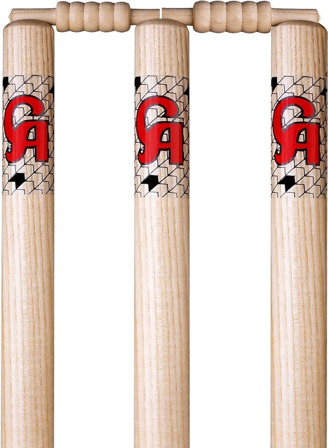 CA Sports wooden Cricket wicket Stumps With Spring Stand - Image 2