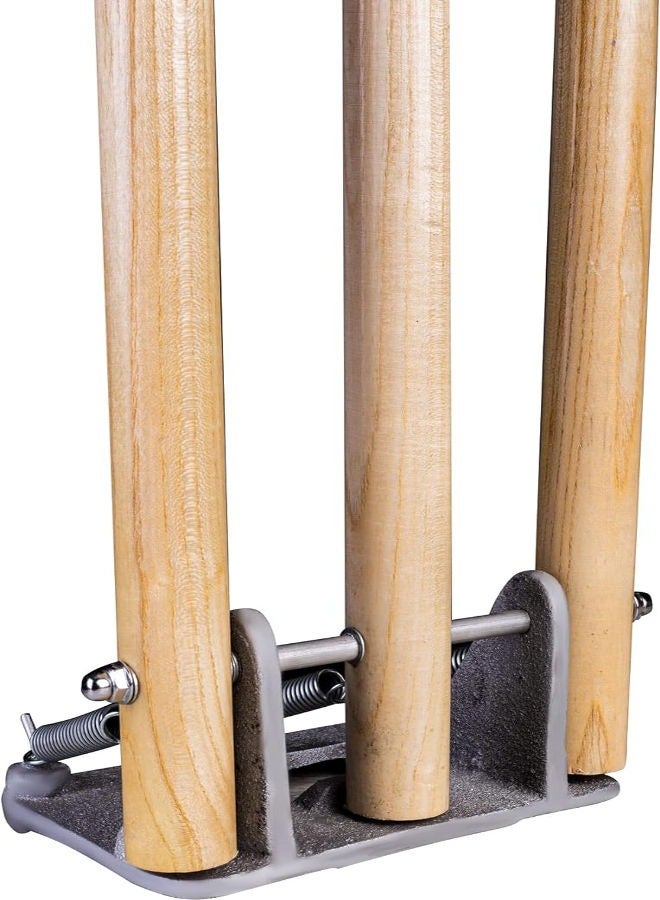 CA Sports wooden Cricket wicket Stumps With Spring Stand - Image 3