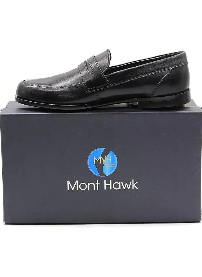 Mont Hawk - Men's Penny Lasted Genuine Leather Shoes - Image 1