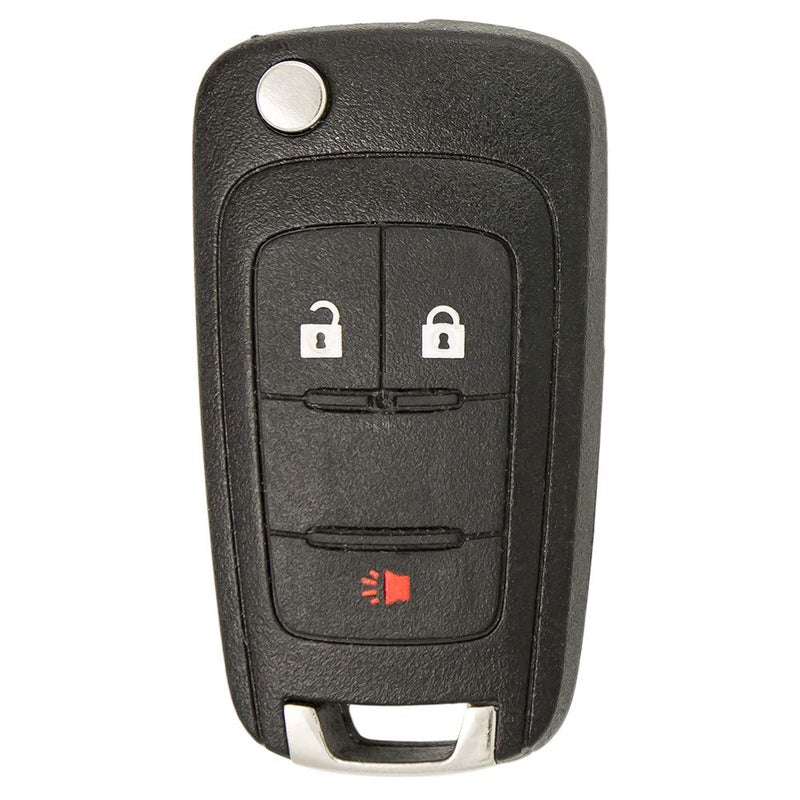 Keyless2Go Replacement for Keyless Remote 3 Button Flip Car Key Fob for OHT01060512