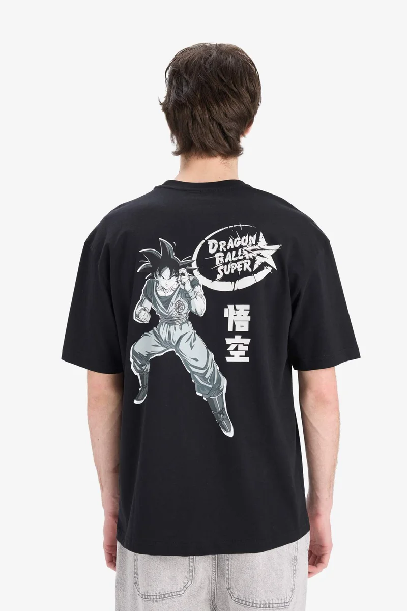 DeFacto Dragon Ball Boxy Fit Crew Neck Printed Short Sleeve T-Shirt
