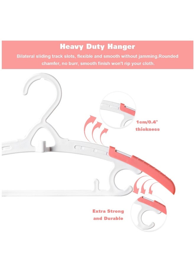 Generic Adjustable Toddler Hangers 12 Pack Heavy Duty Plastic Non-Slip Clothes Hangers for Kids and Adults in Rainbow Colors  - Image 5