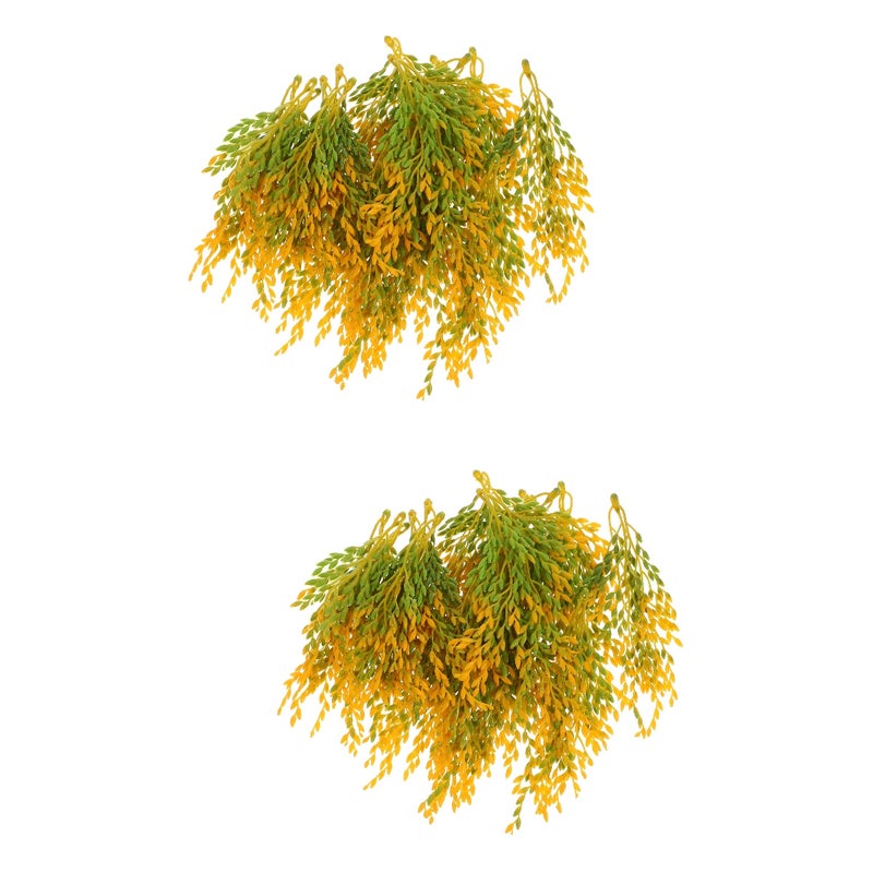 🌱 أغصان قمح وأرز صناعية للزينة 40 قطعة - Image 1