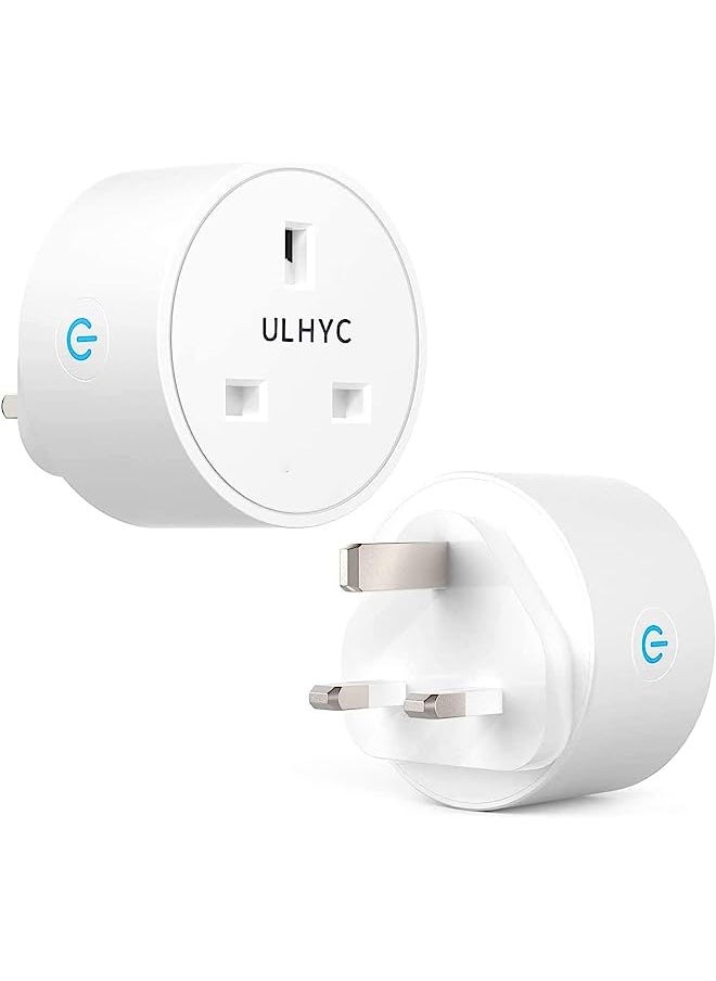 ULHYC Pcs Smart WiFi Plug,16A Outlet Socket with Electricity Statistics Remote Control & Voice Control, Compatible with Alexa and Google Home  - Image 1