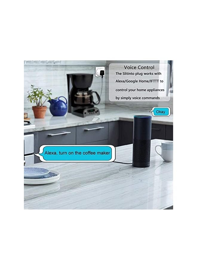 ULHYC Pcs Smart WiFi Plug,16A Outlet Socket with Electricity Statistics Remote Control & Voice Control, Compatible with Alexa and Google Home  - Image 4