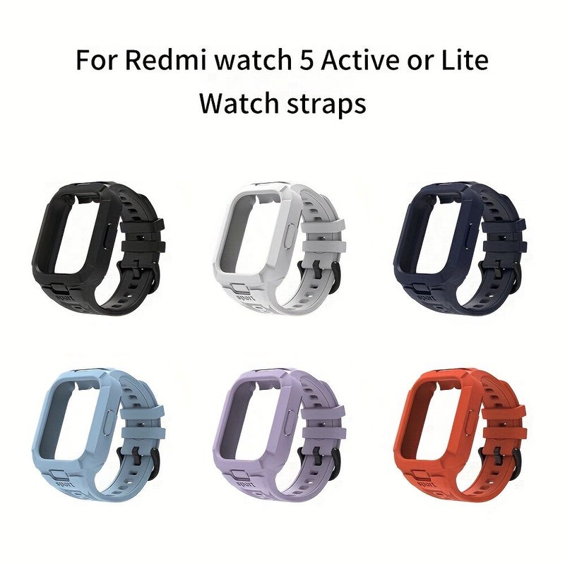 غطاء الساعة الأسود 2 في 1 وحزام الساعة لـ Watch 5 Active أو Lite - Image 5