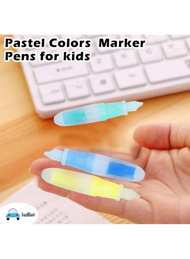 FunBlast Highlighter Pens - 6 Colors Highlighter Pen Set, Aesthetic Highlighters, Chisel Tip Book Marking Pen, Pastel Colors Chisel Tip Marker Pens, Drawing Pens for Office & Writing (Pen) - Image 4