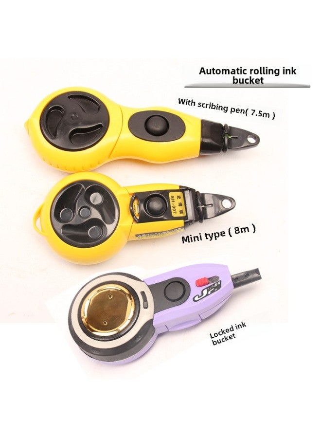 High Quality Woodworking Ink Bucket Hand Wheel Mini Semi-automatic Manual Hand Roll Woodworking Scriber With Scribing Pen-Model:Fairy Ink Dou-1019 (144 Pcs/item)  - Image 4
