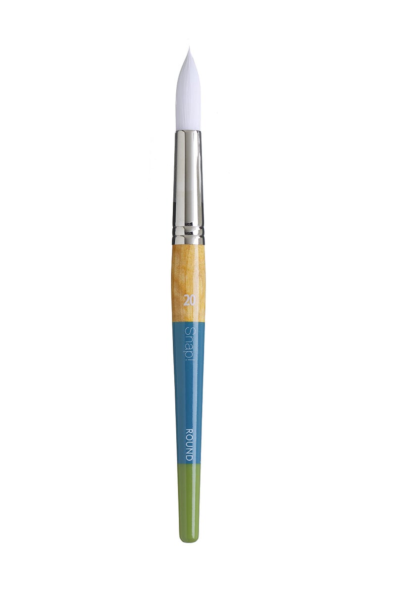 Princeton 9850R-20 Taklon Round Snap Brush, Size 20, White - Image 1