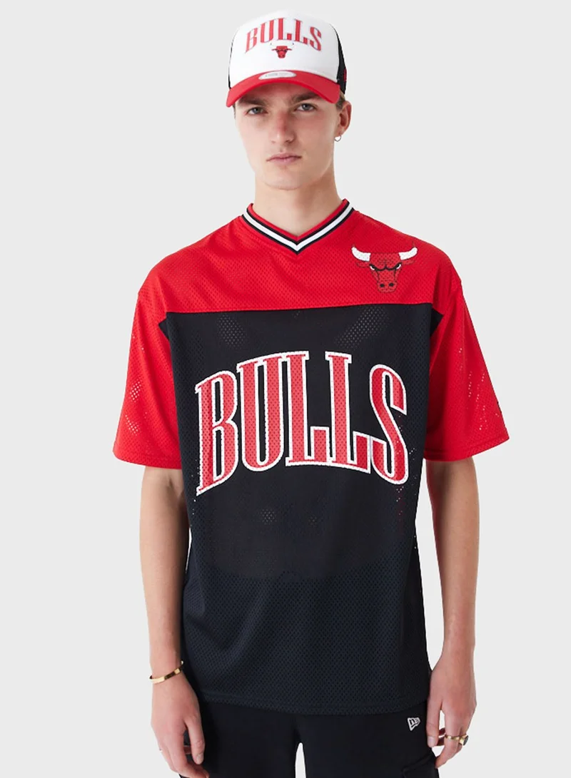 NEW ERA Chicago Bulls Graphic Mesh Oversized T-Shirt