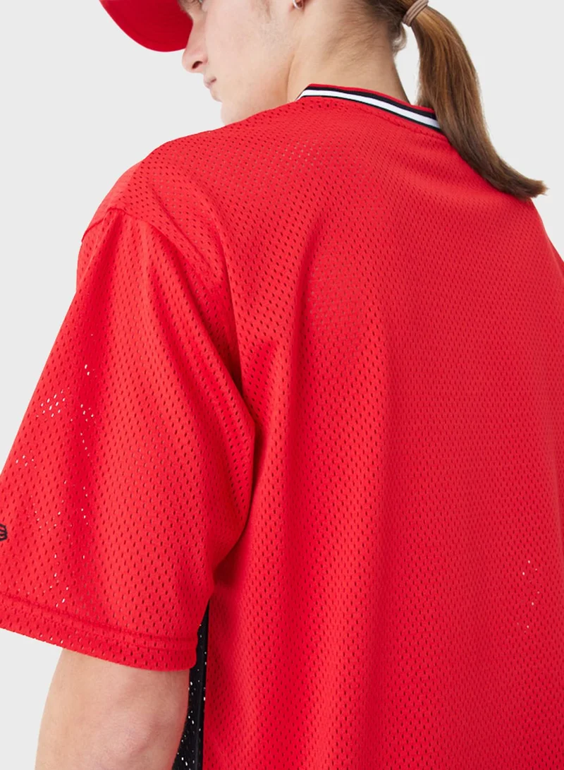 NEW ERA Chicago Bulls Graphic Mesh Oversized T-Shirt