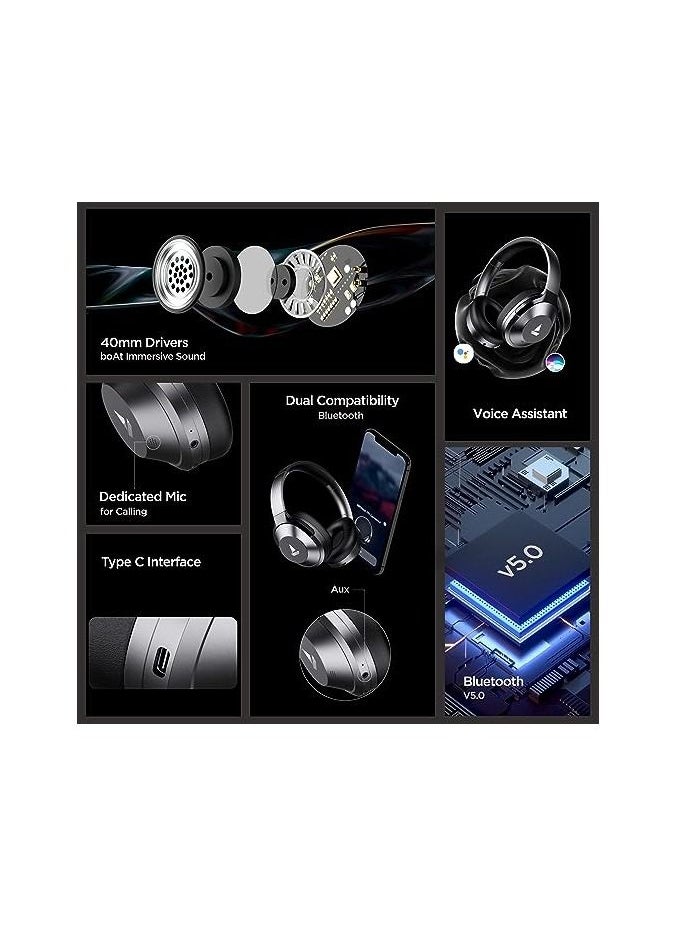 boAt - boAt Nirvana 751 ANC Hybrid Active Noise Cancelling Bluetooth Wireless Over Ear Headphones - Image 1