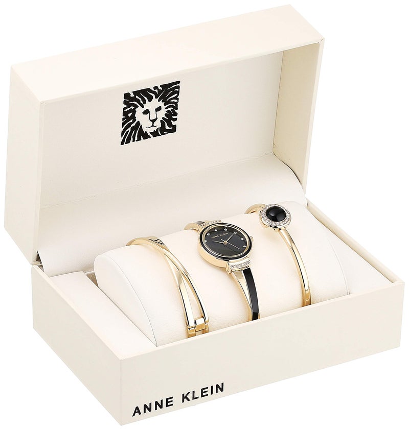 Anne Klein Women's Premium Crystal Accented Watch and Bangle Set - Image 2