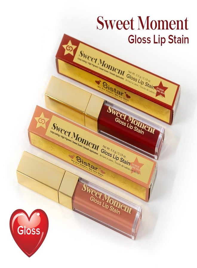 Sistar Sweet Moments Gloss Lip Stain Long-Lasting Glossy Finish Vivid High Pigment Colors Smooth and Sweet 1.5 mL / 0.05 fl. oz. (Chocolate) - Image 4