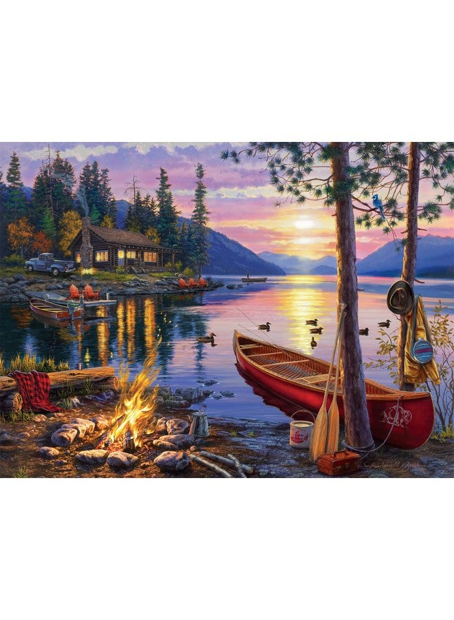 Buffalo Games - Darrell Bush - Canoe Lake - 1000 Piece Jigsaw Puzzle For Adults - Challenging Puzzle Perfect for Game Nights - Finished Size Is 26.75 x 19.75 - Image 1