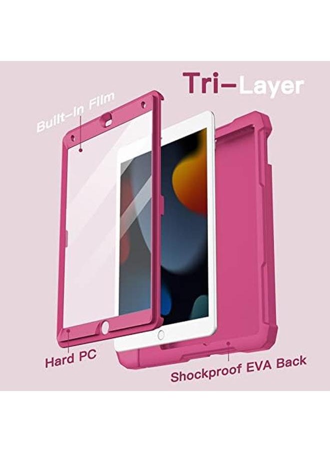 Jetech Kids Case For Ipad 10.2 Inch 9Th 8Th 7Th Generation 2021 2020 2019 With Built In Screen Protector Shockproof Full Body Handle Stand Tablet Protective Cover Plum  - Image 5