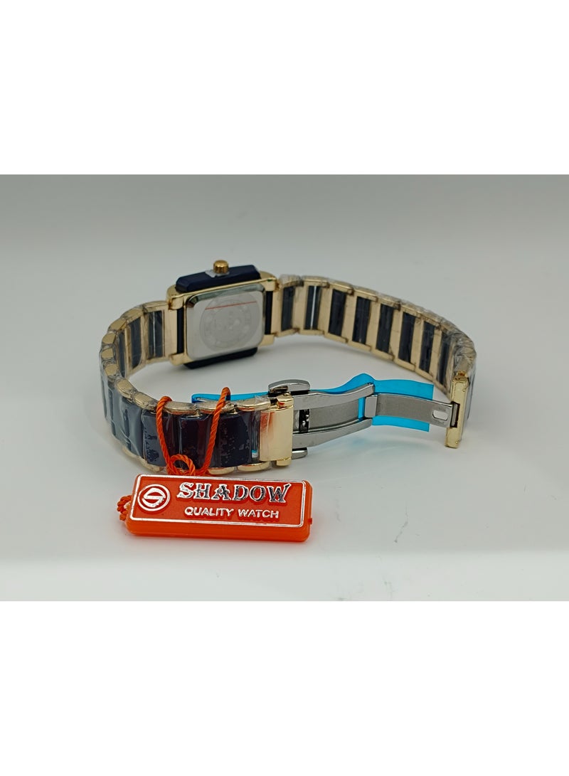 شادو ساعات زوجية شادو فاخرة - طقم أنيق بتصميم مستطيل ولون ثنائي - Image 5