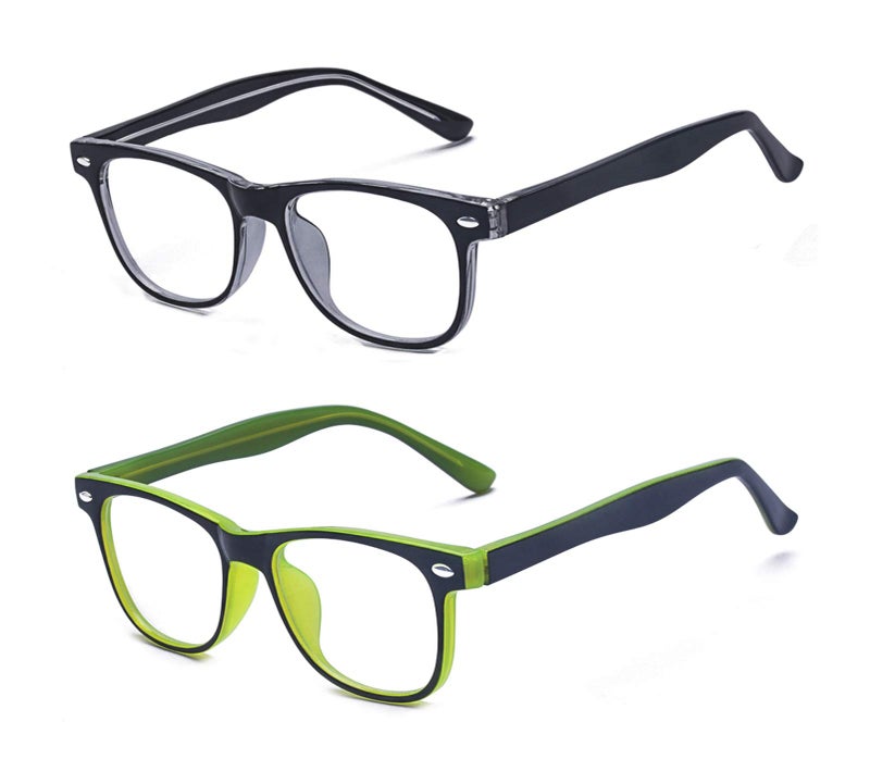 Outray Kids Computer Blue Light Blocking Glasses for Boys and Gilrs Age 312 Anti Eyestrain Set BlackGreen 46