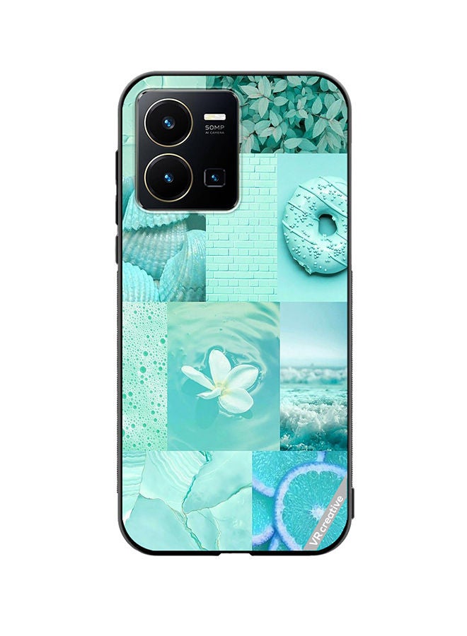 Protective Case Cover For Vivo Y35 Mint Abstract College Design Multicolour