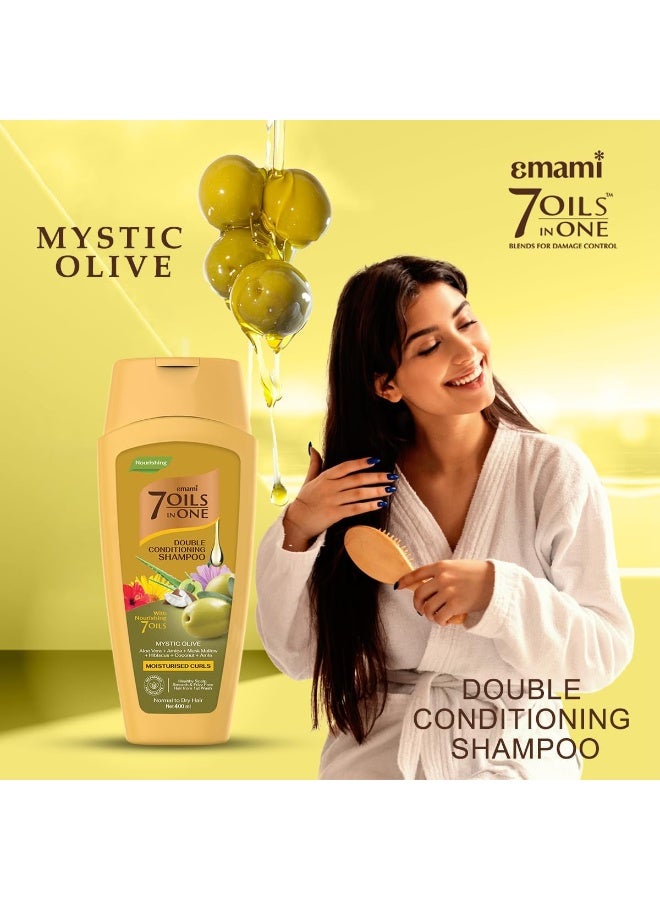 emami 7 Oil In One Double Conditioning Shampoo Mystic Olive 200ml - Image 5