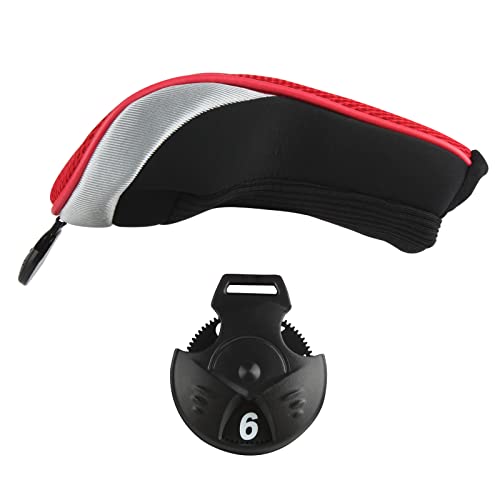 Andux Golf Hybrid Club Head Covers with Dial No. Tag Pack of 3 (All The Same Size) (Red,Yellow, Blue) - Image 2