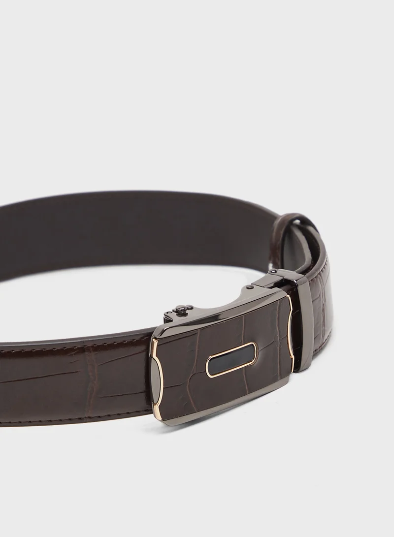 Robert Wood Genuine Leather Resizable Casual Belt