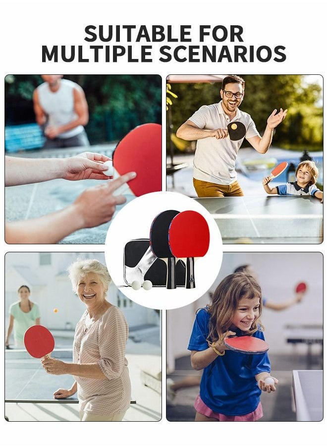 GROIC - Ping Pong Paddles Table Tennis Paddle,Professional Table Tennis Racket,Composite Rubber Ping Pong Paddle Set with Table Tennis Racket Bag and 2 Rackets - Image 1