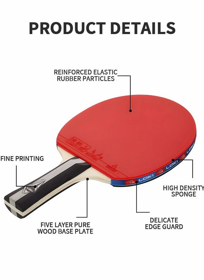 GROIC - Ping Pong Paddles Table Tennis Paddle,Professional Table Tennis Racket,Composite Rubber Ping Pong Paddle Set with Table Tennis Racket Bag and 2 Rackets - Image 1