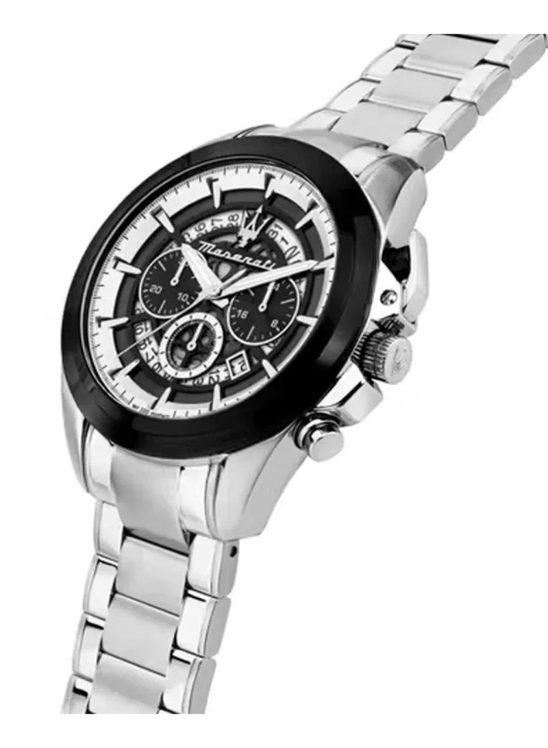 Maserati Maserati Traguardo Quartz Chronograph Silver Dial Steel Bracelet Men’s Watch R8873612059 - Image 2