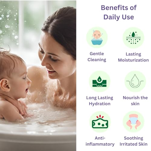Mamansh Natural Baby Body Wash | Gentle Cleaning, Hydrate, Nourish & Moisturize All Day Long With Coconut | 0-5 Years (200 ml) - Image 2