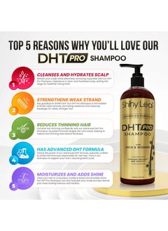 Shiny Leaf DHT Pro Shampoo Advanced Formula with Procapil and Capixyl, DHT Blockers and Natural Extracts, Anti-Thinning Shampoo for Men and Women, Revitalizes Scalp, Stimulates Follicles for Thicker Fuller Hair  - Image 2