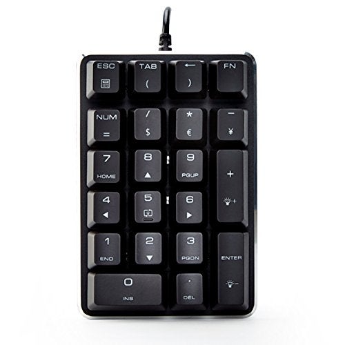 Qisan Mechanical Numeric Keypad GATERON Blue Switch Wired Ice Blue Backlight Gaming Keypad/Keyboard 21 Keys Portable Mechanical Numpad Extended Layout | Laptop Accessories | keypad for Computer - Image 4